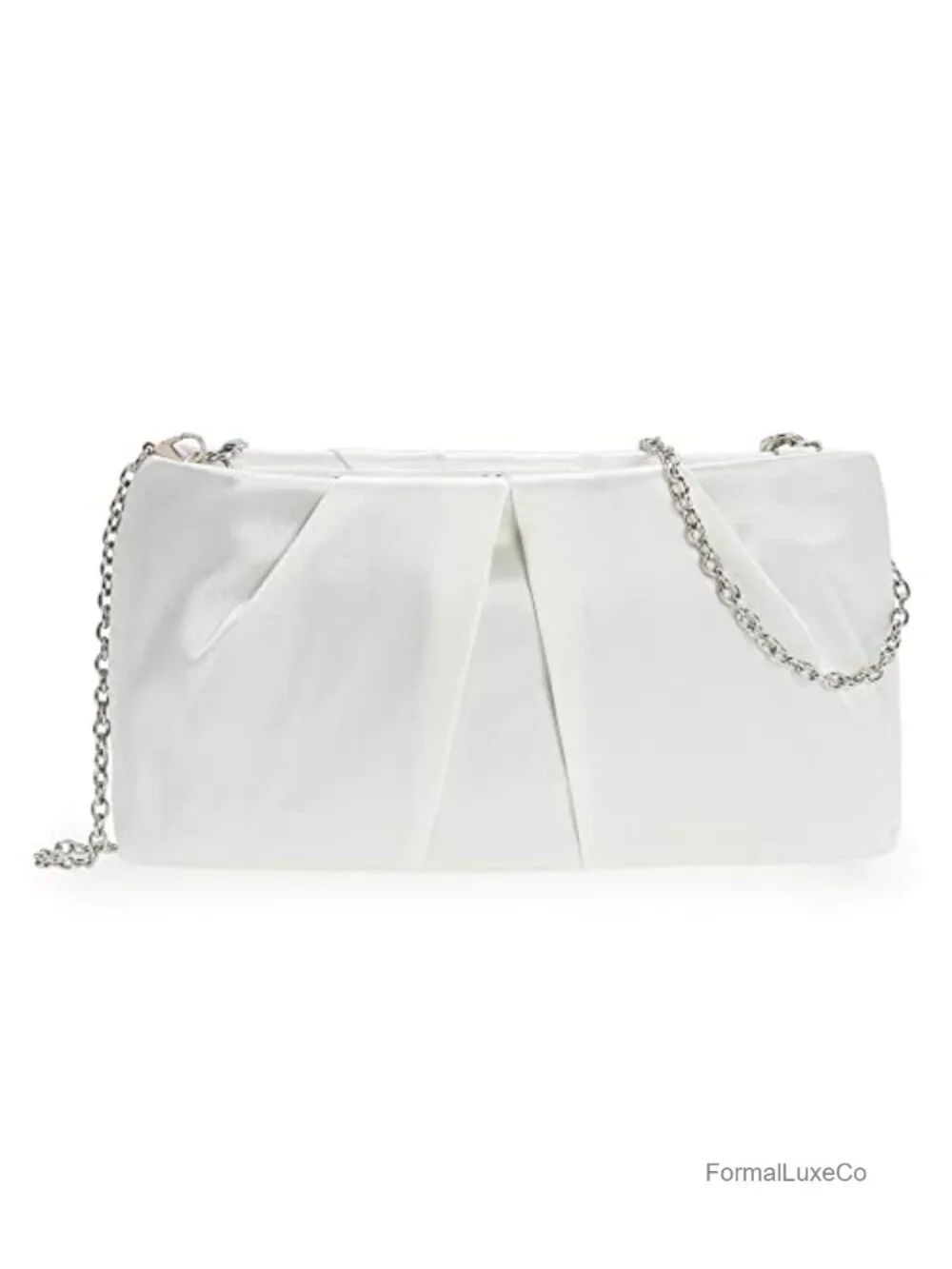 Elegant Pleated Satin Evening Clutch Bag for Weddings